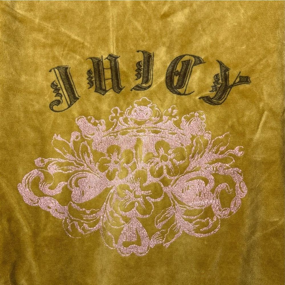 Vintage Juicy Couture Track Jacket S Brown Velour Spell Out Zip Hoodie Y2K USA - Picture 2 of 10